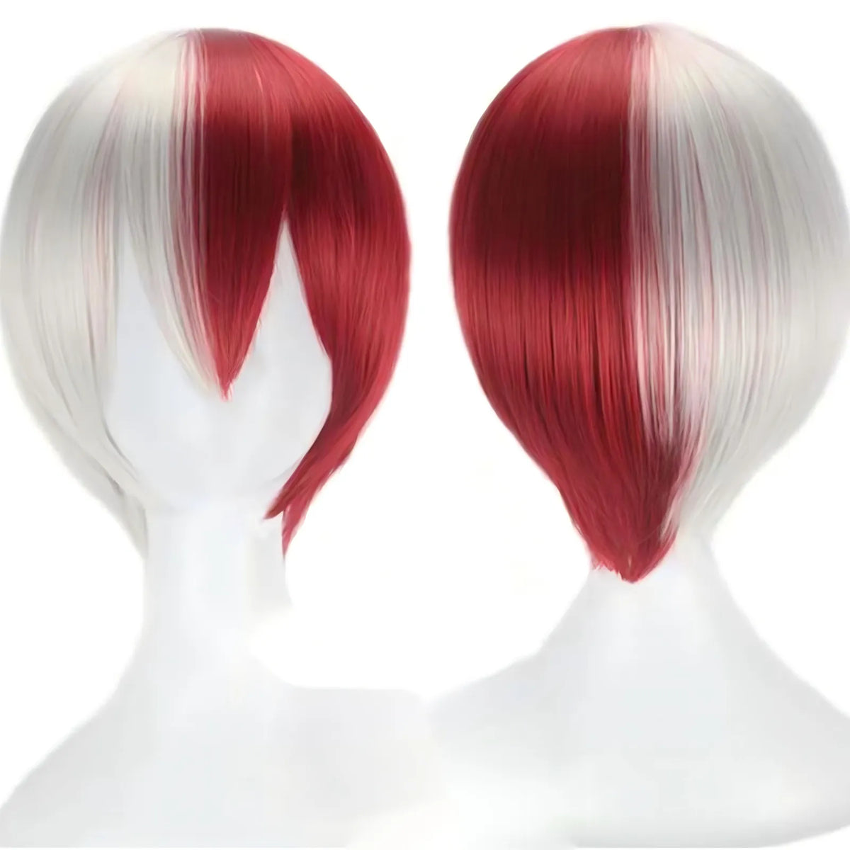 half red half white short cosplay wig for shoto todoroki my hero academia