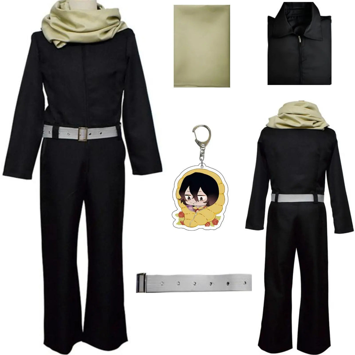 mha aizawa shouta cos clothes jumpsuit scarf belt acrylic keychain