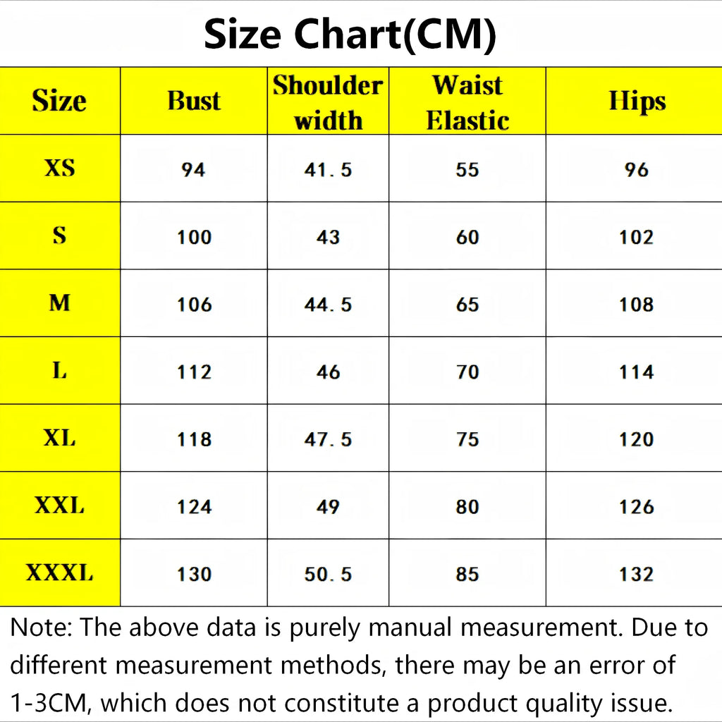 cm size measurement chart bust shoulder waist hips for denki kaminari mha cosplay outfit