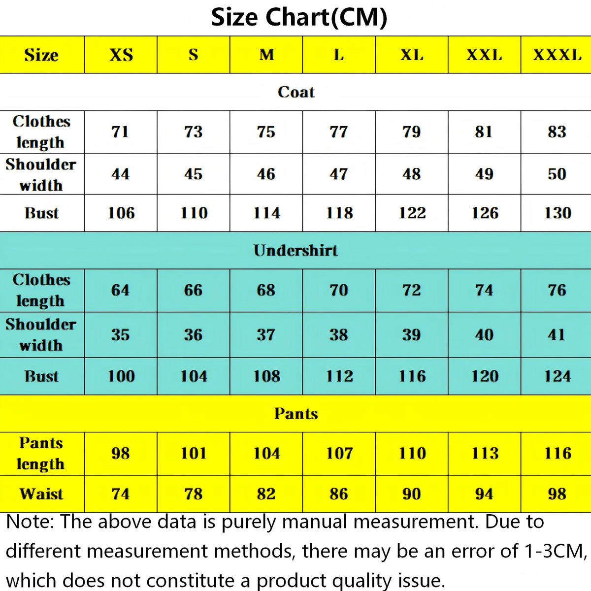 stark frieren cosplay costume size chart cm measurement bust waist length size xs to xxxl