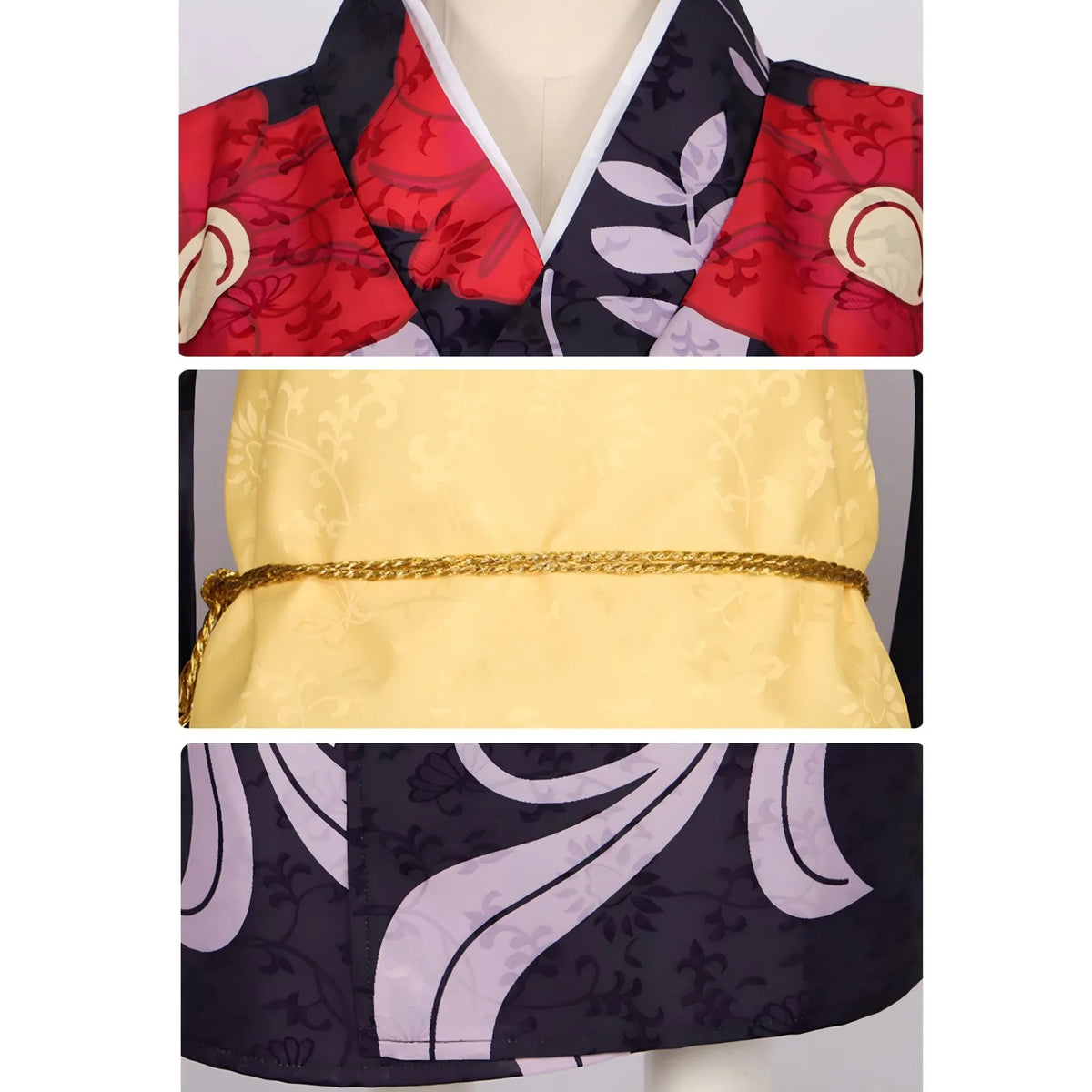 tamayo cosplay kimono fabric and pattern close‑up