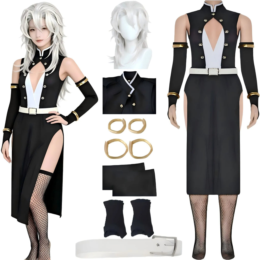 uzui tengen female cosplay costume and wig set