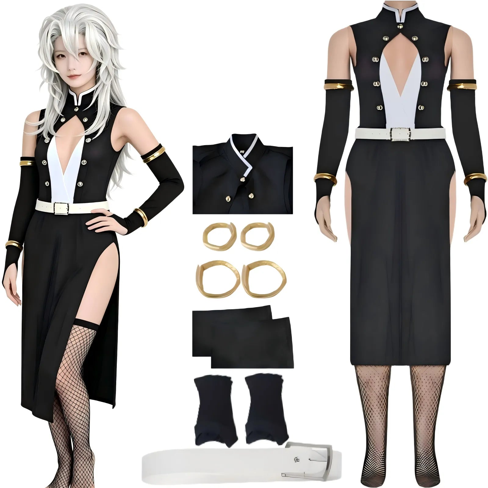 tengen uzui women cosplay outfit with accessories display