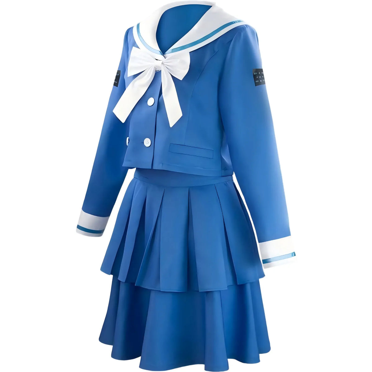 angled side shot of tenko chabashira sailor cosplay costume