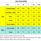 cm size chart for tenko chabashira cosplay costume, top and skirt measurements