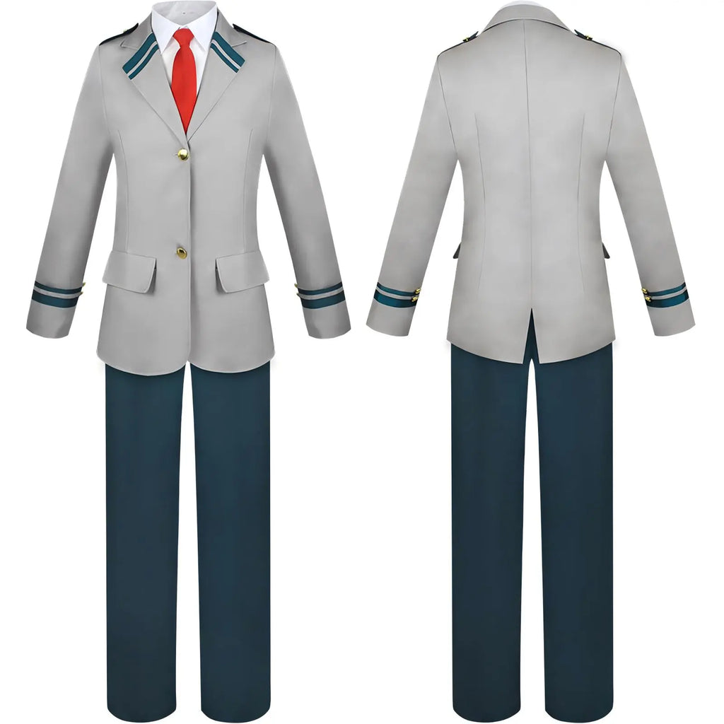 shoto todoroki full ua school long sleeve blazer uniform front back display cos costume