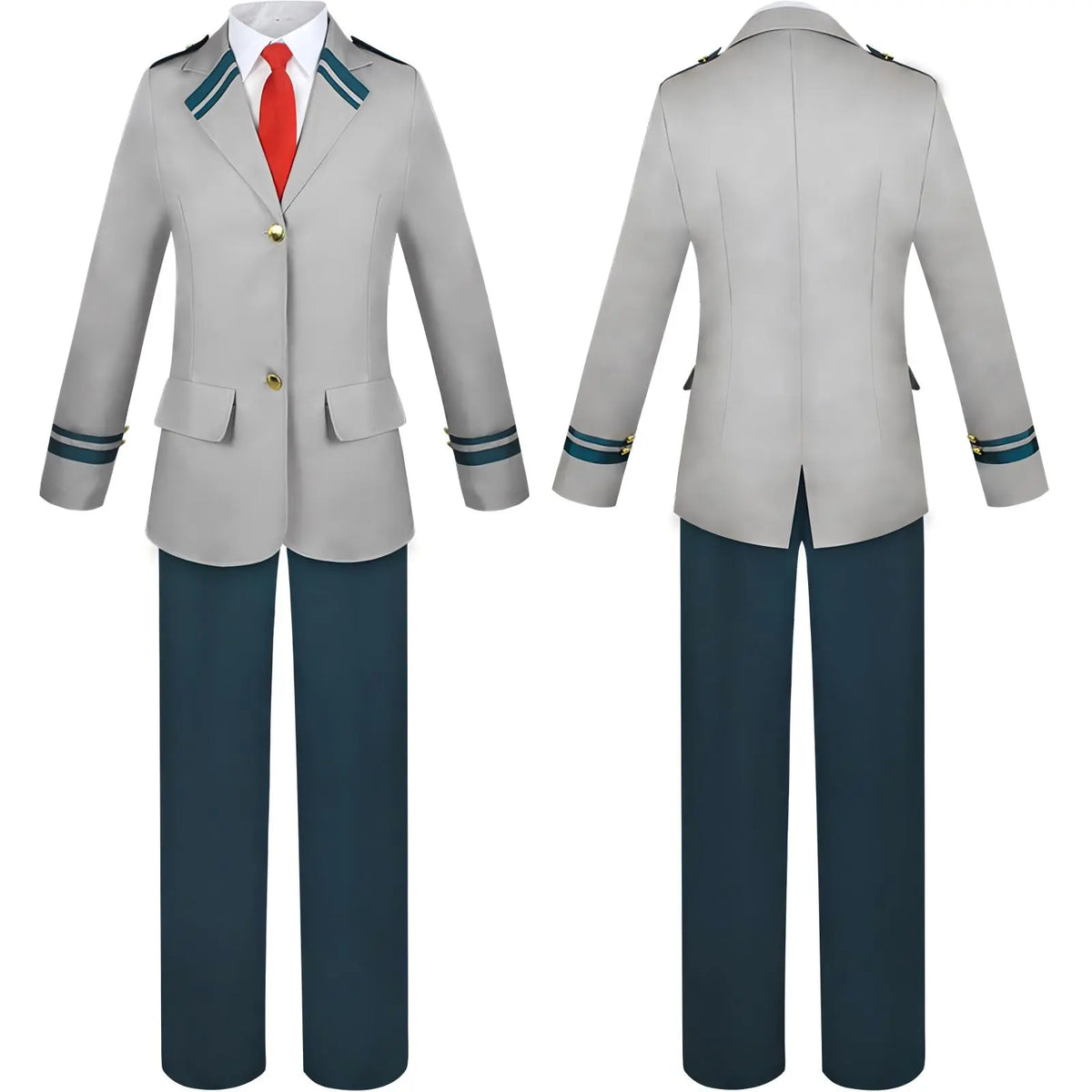 shoto todoroki full ua school long sleeve blazer uniform front back display cos costume