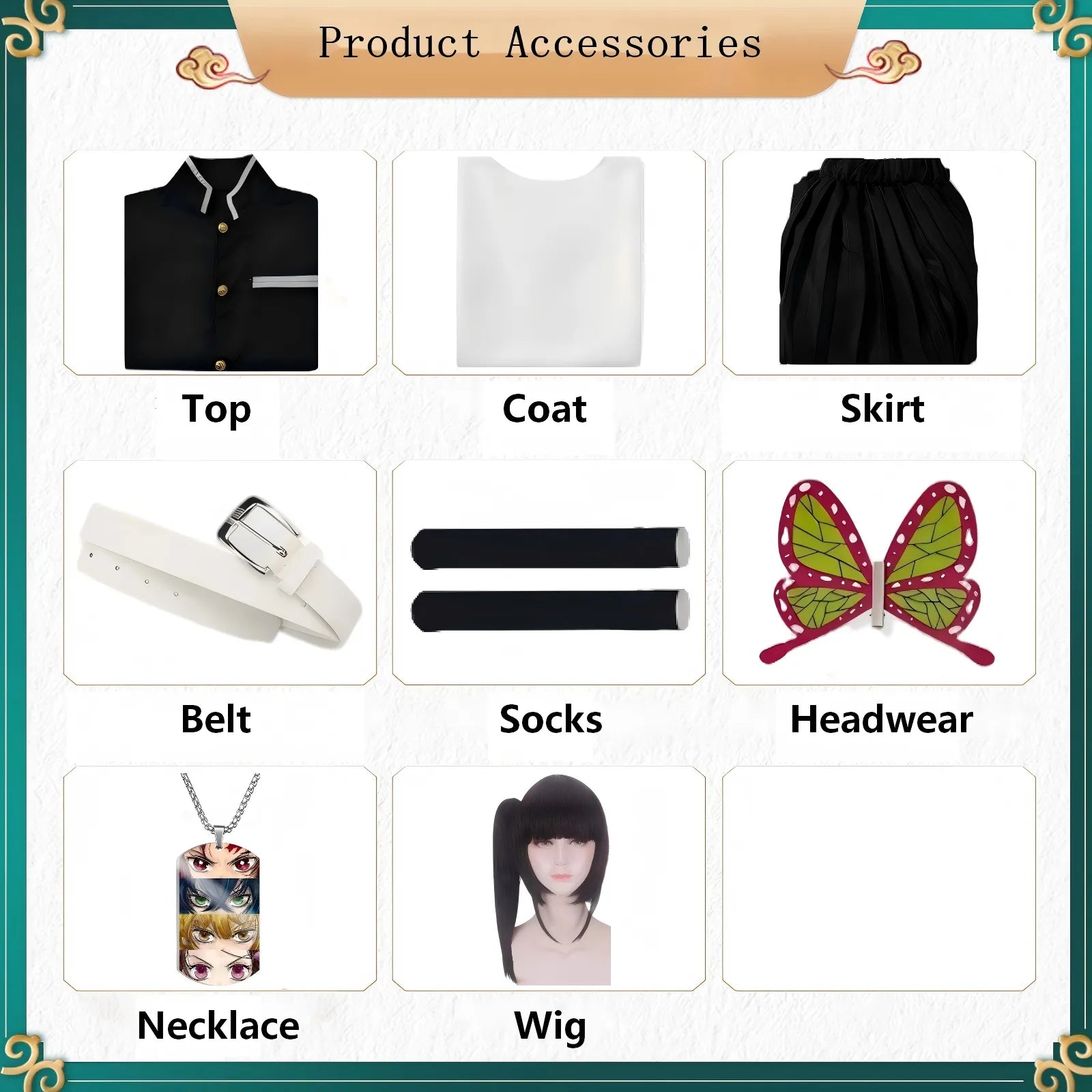 tsuyuri kanawo cosplay full accessories display chart