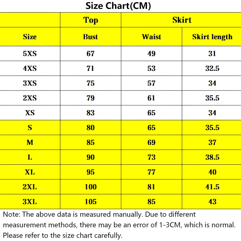 tsuyuri kanawo cosplay costume cm size measurement chart