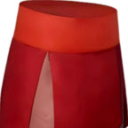 close-up of red waist apron for ty lee cosplay costume, wide red waistband