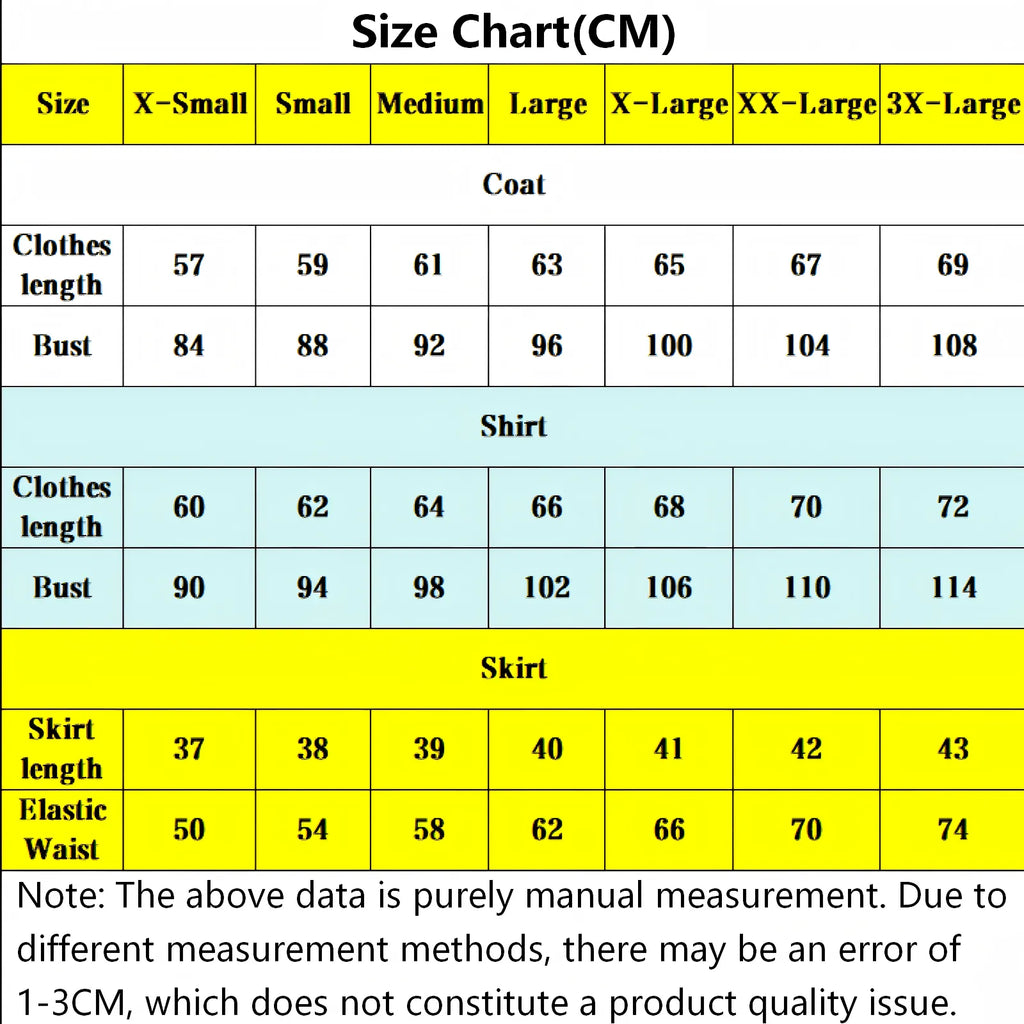 ochako uraraka my hero academia female school uniform cos size chart cm bust waist length table