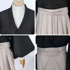 zenin naoya cos outfit detail shots, collar, waistband and hakama zipper