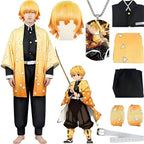 zenitsu cosplay set with matching gradient wig display