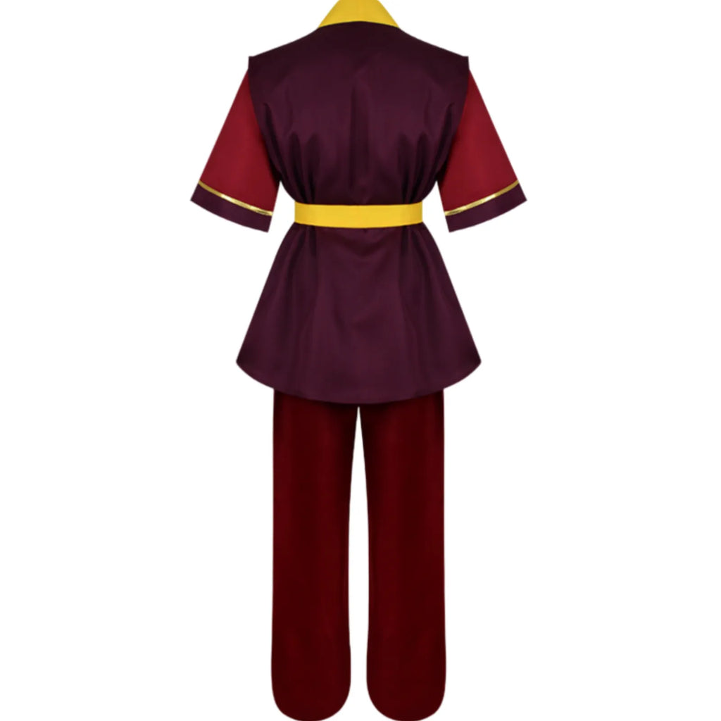 back view of zuko fire nation cosplay costume avatar the last airbender