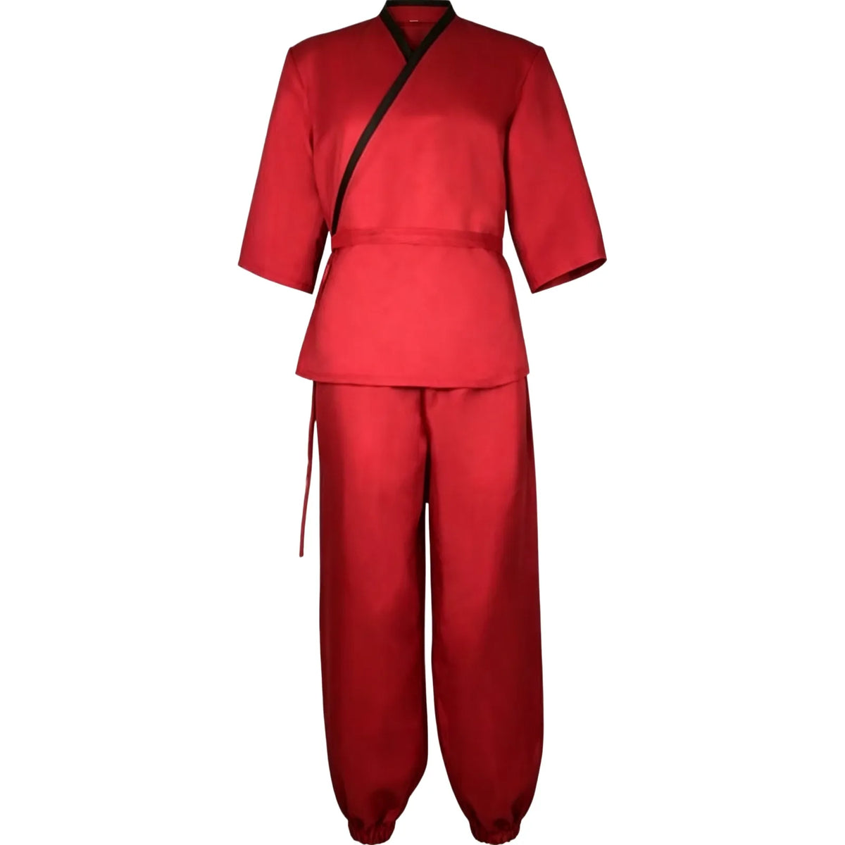 standalone red cross collar inner shirt and loose cuffed trousers for zuko avatar cosplay