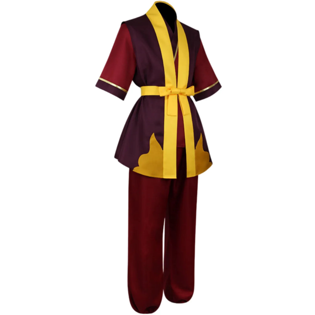 side view zuko cosplay uniform avatar the last airbender fire nation outfit