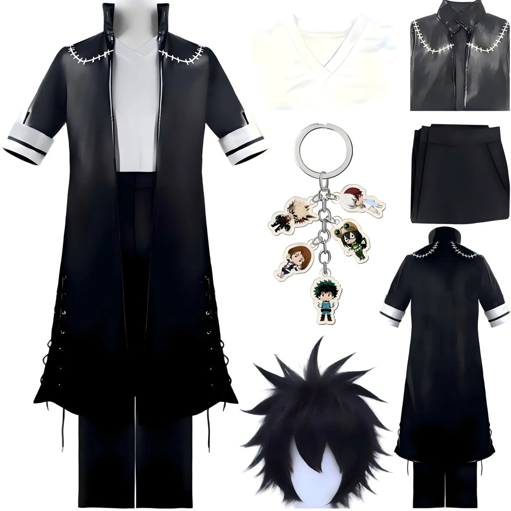 my hero academia dabi full cosplay costume include coat shirt pants wig anime outfit