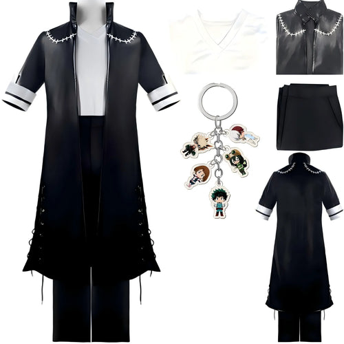 black long coat dabi cosplay full set with inner shirt pants my hero academia costume display