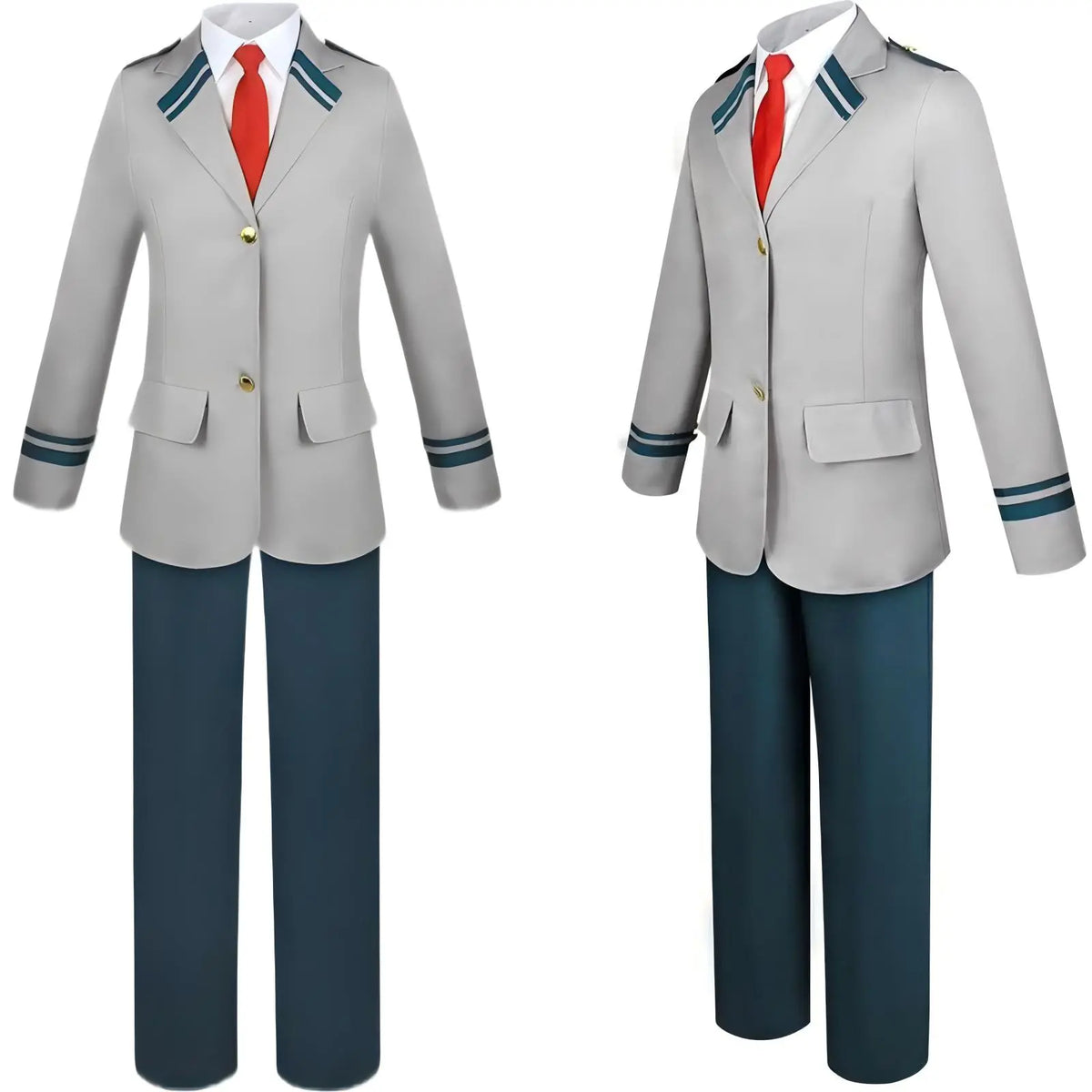 my hero academia ua high school short sleeve uniform front jacket back view