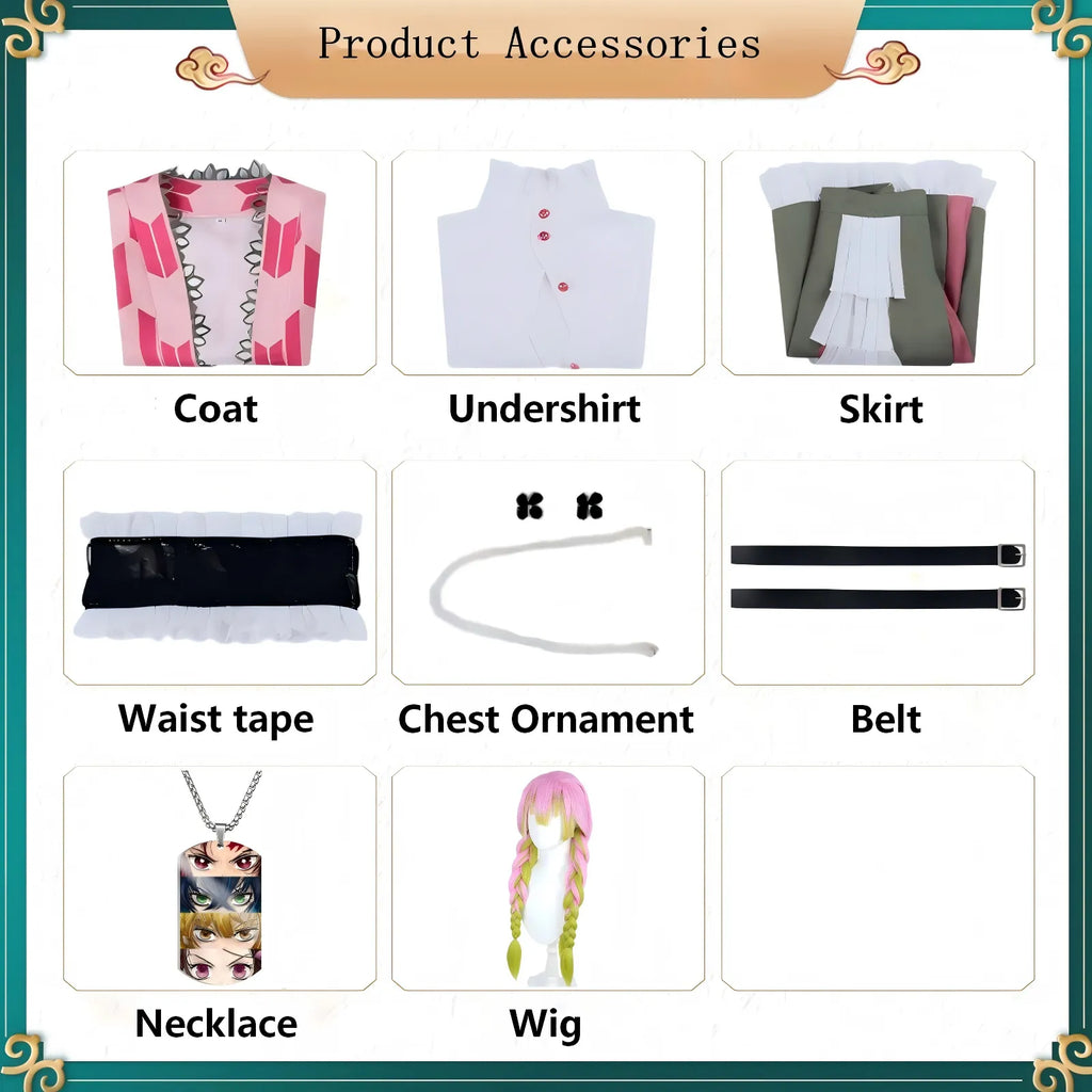 product accessories sheet for mitsuri kanroji cosplay costume set