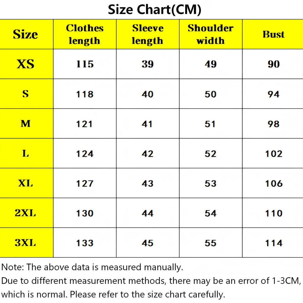 size measurement table for mitsuri kanroji yukata cos costume
